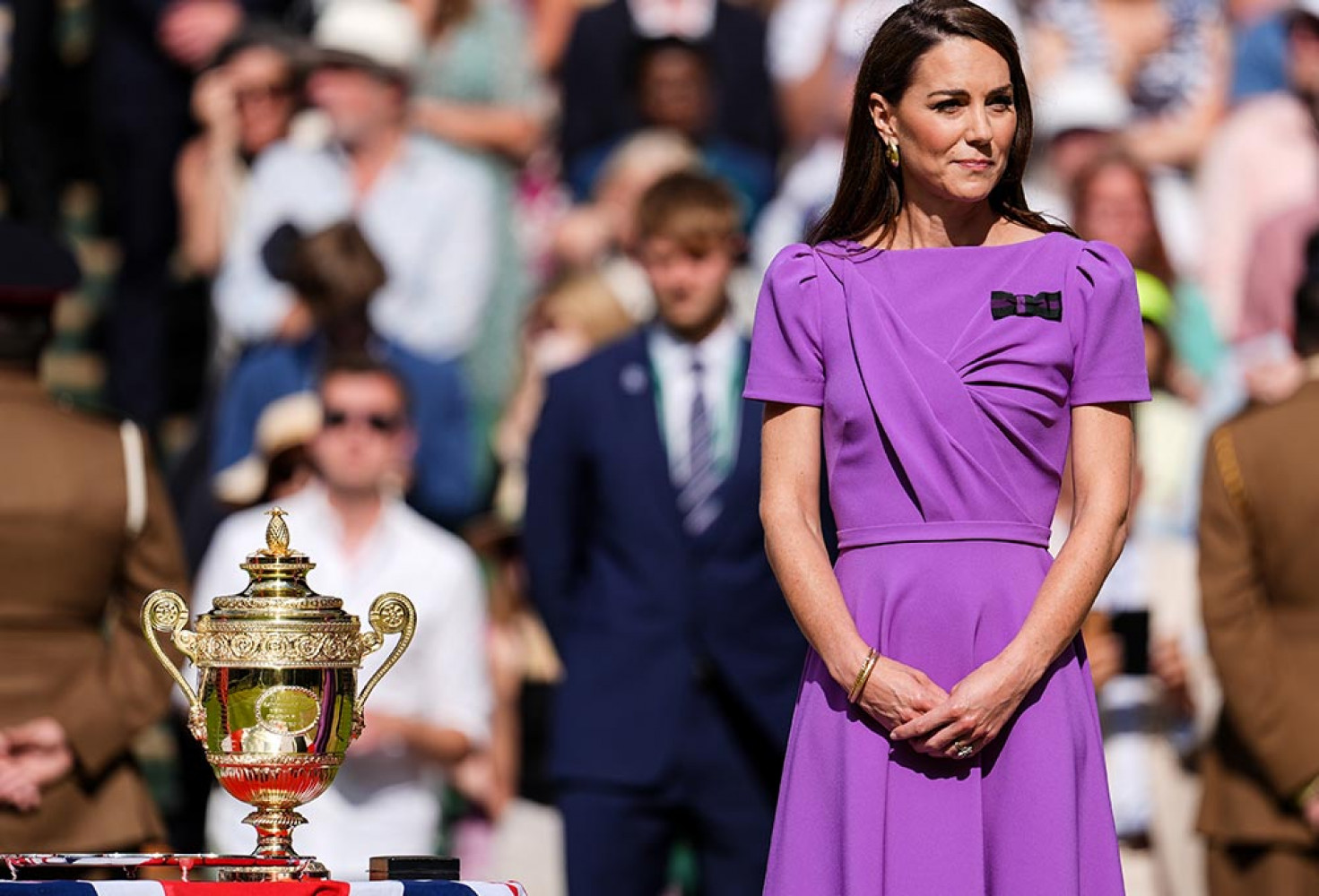 Kanser tedavisi devam eden Kate Middleton Wimbledon finaline katıldı